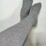 Gray ribbed overknees with a ribbon Image 5