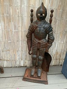 Fireplace tool set ( knight In shining Armour) solid iron
