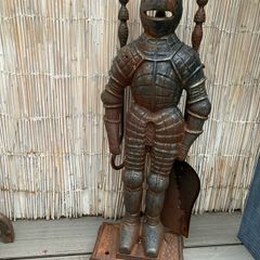 Fireplace tool set ( knight In shining Armour) solid iron