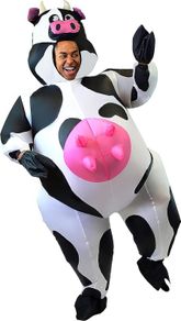 Creations Cow Inflatable Costume Air Blow-up Deluxe Halloween Cow Costume