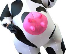 Creations Cow Inflatable Costume Air Blow-up Deluxe Halloween Cow Costume