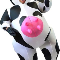 Creations Cow Inflatable Costume Air Blow-up Deluxe Halloween Cow Costume