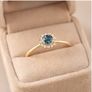Engagement Ring London Blue Topaz and Diamond Halo Ring  Size 7 (US) Image 3