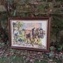 Horse Ploughing Scene (Linen ) Image 9