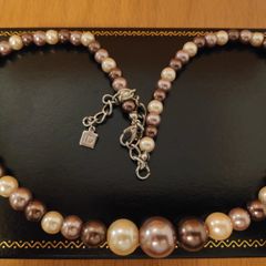 ID Accessories multicoloured faux pearl necklace