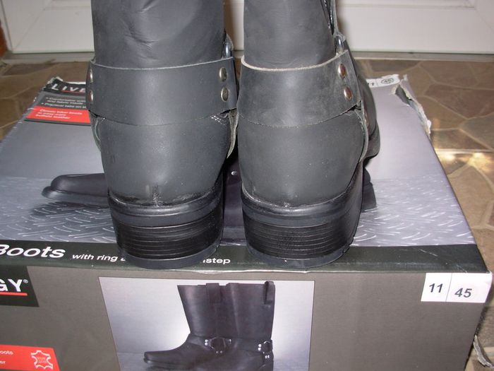 Livergy cowboy biker Western boots genuine leather size 44