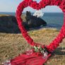 Proposal heart red flower arch for hire or sale Image 2