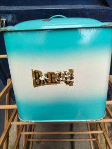 Old enamel Bread Bin