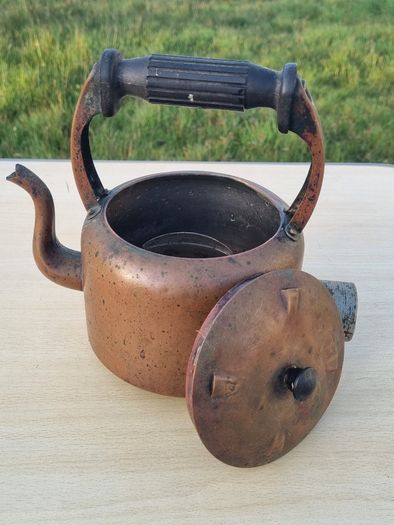 Vintage electric kettle made of copper