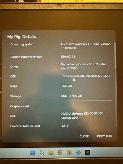 HP Victus Gaming Laptop  i5 (13th Gen) / RTX 3050 / 16G