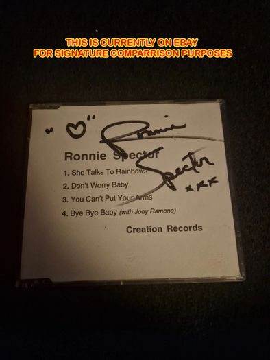 Ronnie Spector - The Very Best Of [Signed CD] With pics of her signature from other sources