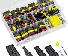 352 PCS Waterproof Electrical Connector Kit, 1 2 3 4 Pin Waterproof Car Wire Connector, Automotive Electrical Plugs and spark plug Connectors for Motorcycle Scooter Car Truck Boats