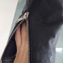 WAREHOUSE Genuine Leather Black Biker Jacket - Sz 10 UK - Rrp 210 (New) Image 10