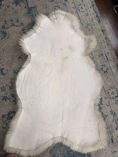 Authentic sheepskin rug large