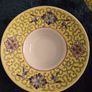 Vintage Chinese Jingdezhen Gaiwan Tea Bowl and Spoon Set Yellow Longevity Pattern Image 5