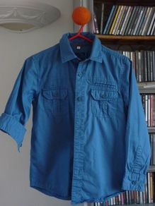 Boys Teal bleu long sleeve shirt Blue Zoo 8 - 9 years