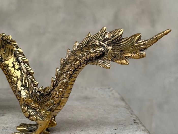 The Dragon And The Pearl - Polished Bronze