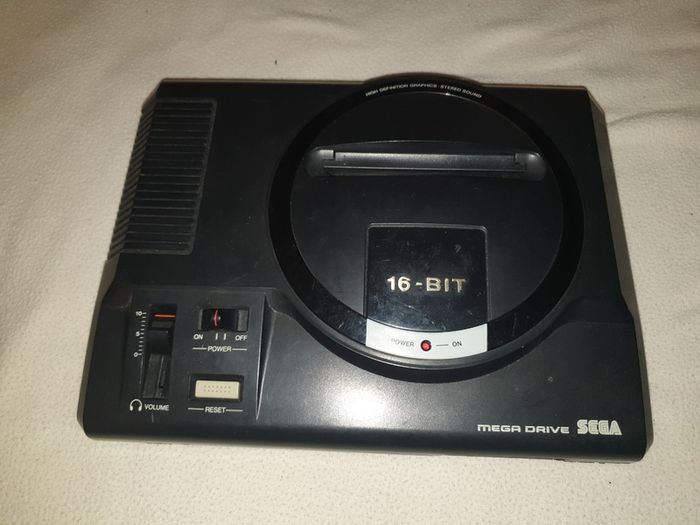 One Retro Black Original Sega Mega Drive Console For Sale Here