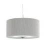 Ceiling Light Silver Drum Pendant Image 2
