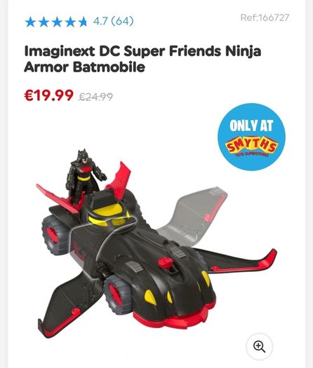 IMAGINEXT Batman Batmobile Vehicles
