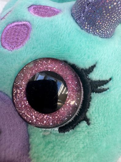 Popetz Triceratops Dinosaur Jumping Plush Toy Sot Teal Purple NO Sounds Eolo Toys Used Please see photos