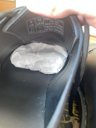 Dr. Martens 1461 shoe, size 9
