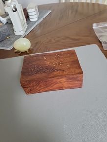 Trinket box carved lid