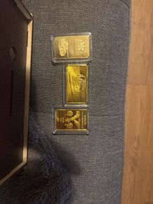 Collection of Gold Plated WW2 1oz bars