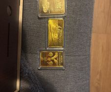Collection of Gold Plated WW2 1oz bars