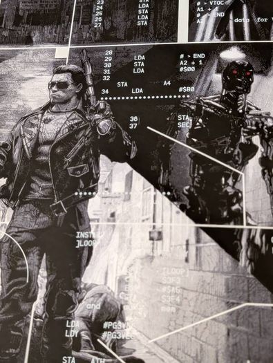 The Terminator Screen Print MOVIE POSTER AP - Signed By Krzysztof Domaradzki 16/20 Nt Mondo SOLD OUT EXTREMELY RARE, + Free mystery print