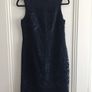 Ladies Navy Linen/Lace Dress: Size 8 (Fab for any occasion/work) Image 2