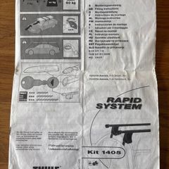 Thule roof rack rapid system kit 1405