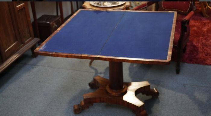 Antique Rosewood William IV Card Table (c.1830)