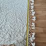 table cover cloth bed throw tapestry Beige white Bohemian Wall Hanging, Hippie Tapestry with Lace Design, Psychedelic Hippie Wall Decoration Ceiling for Bedroom Dorm 200 x 150 cm craft hand made Image 5