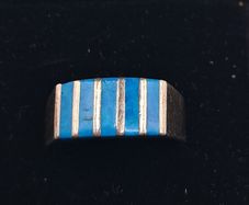 sterling silver turquoise ring size P