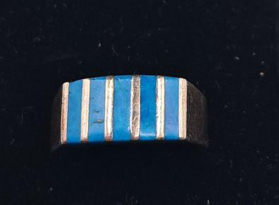 sterling silver turquoise ring size P