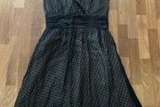 Belle by Oasis Black Polka Dot Dress UK 12