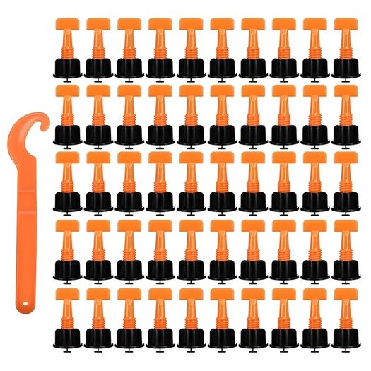 50/250pcs Tile Leveling System Kit Reusable Tile Spacer Wall Floor Clips Tool