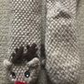 F&F Knitted Reindeer Slipper Socks size S/M Image 2