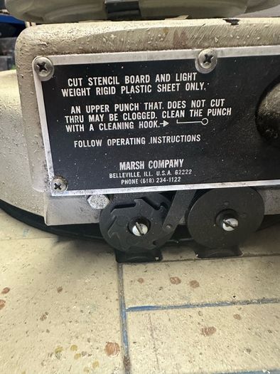 Marsh Manual Stencil Machine