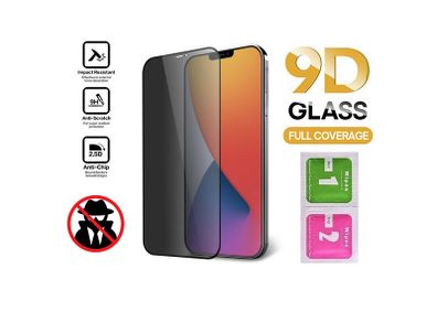 For iPhone 12 / 12 Pro Privacy Tempered Glass Anti Spy Screen Protector 9D New - FHT11IPTG
