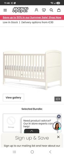 Mamas and Papas Dover Cot Bed