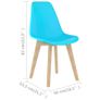 Dining Chairs 4 pcs Blue Plastic (Copy) Image 7