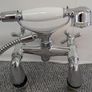 Retro bath mixer with handheld shower head. Image 5