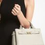 Unwanted gift original Michael Kors new Reed Large Leather Belted Satchel Image 7