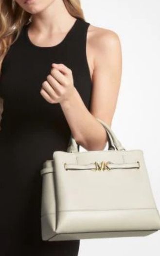 Unwanted gift original Michael Kors new Reed Large Leather Belted Satchel