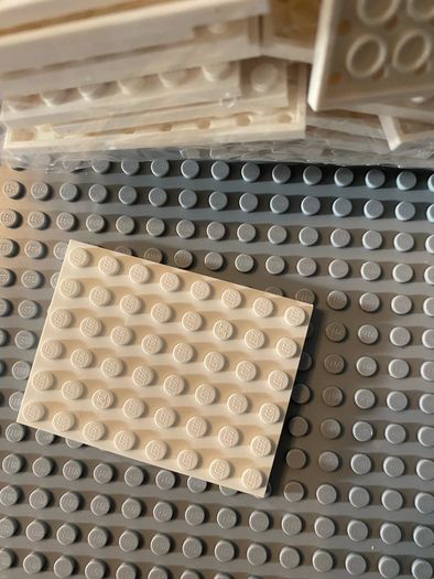 Lego 6x8 Flat White Piece Bag of 73