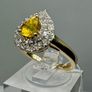 Gold Luxuriant 9K Yellow Gold AAA Loop Clean Chantaburi Yellow Sapphire & Lab Grown Diamond Image 7