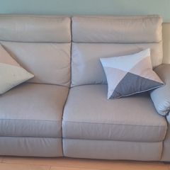 leather couch cream