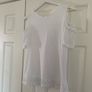 White Lace Cold Shoulder Top Image 7